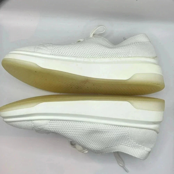 Steve Madden Womens white Savage sneakers fabric upper 10 casual tonal platform - Picture 10 of 10